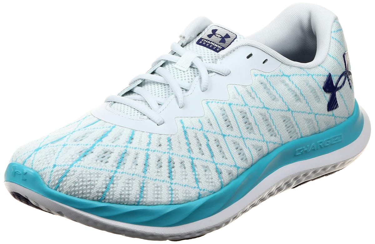 [アンダーアーマー] UA W Charged Breeze 2Gray Mist Blue Surf Sonar Blue23.0