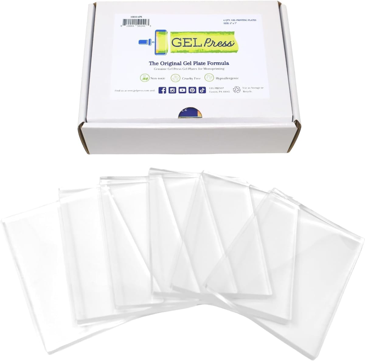 [GEL press] ジェル 刷り上げる プリンティング 一皿 gel plate 先だつもの 刷り上げる 一皿 矩形 中 13×18糎 A5大いさ 6枚仕掛ける 版画 えの具 別売り ジュエリー・アクセサリー-ジュエリー・アクセサリー用品