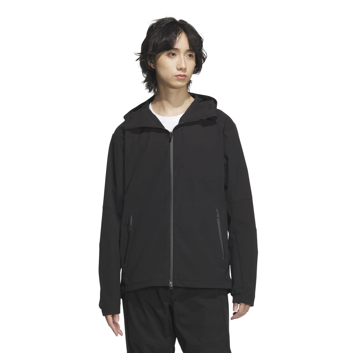 adidas(アディダス) パーカープレミアム アクティブ レギュラーフィット ストレッチ ウーブン フルジップパーカー KQD65メンズ