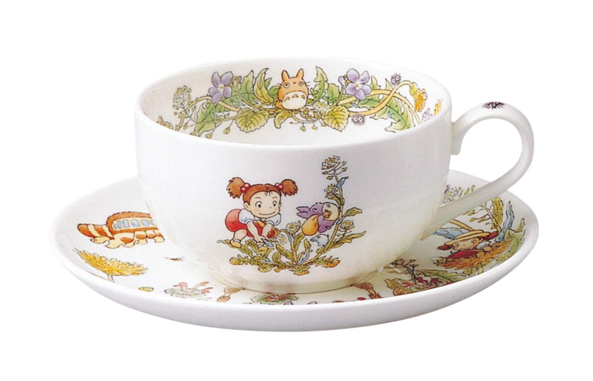 Noritake ノリ竹 市乳お茶 優勝杯 \u0026 平円盤 325竓 となりのトトロ たんぽぽ編 陰電子範囲相応う 1客 ボーンチャイナ T97285A/4660-2