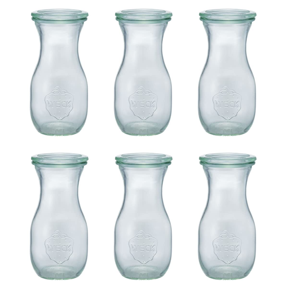 WECK キャニスター ガラスキャニスター 保存容器 保存瓶 WE-763 (JUICE JAR 290ml 6個セット)