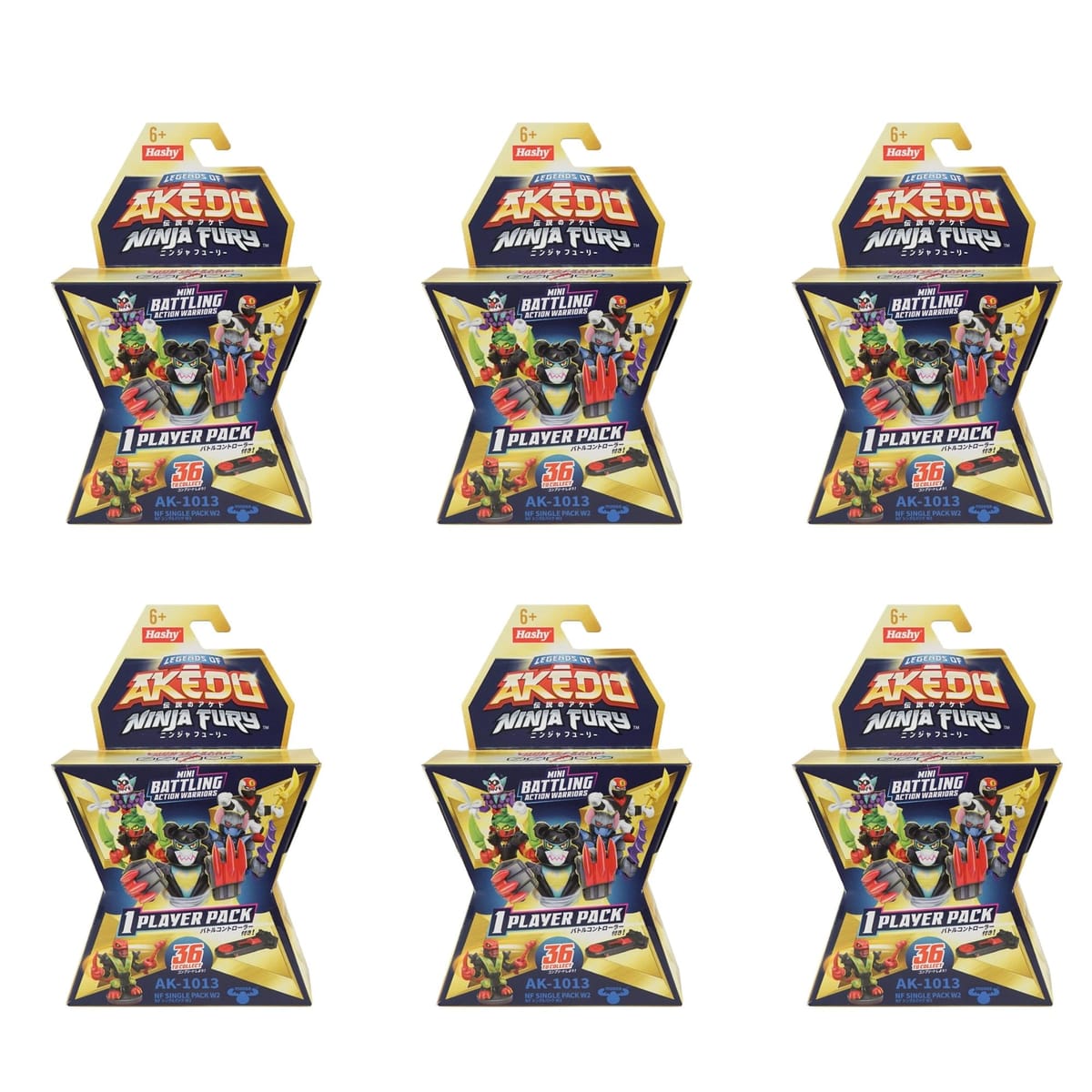 ハシートップイン AKEDO S7【日本定め事品】ニンジャフューリー シングル容器に並べる W2 × 6個書き割り 謂われ因縁のアケド LEGENDS OF AKEDO ニンジャフューリー NINJA FURY