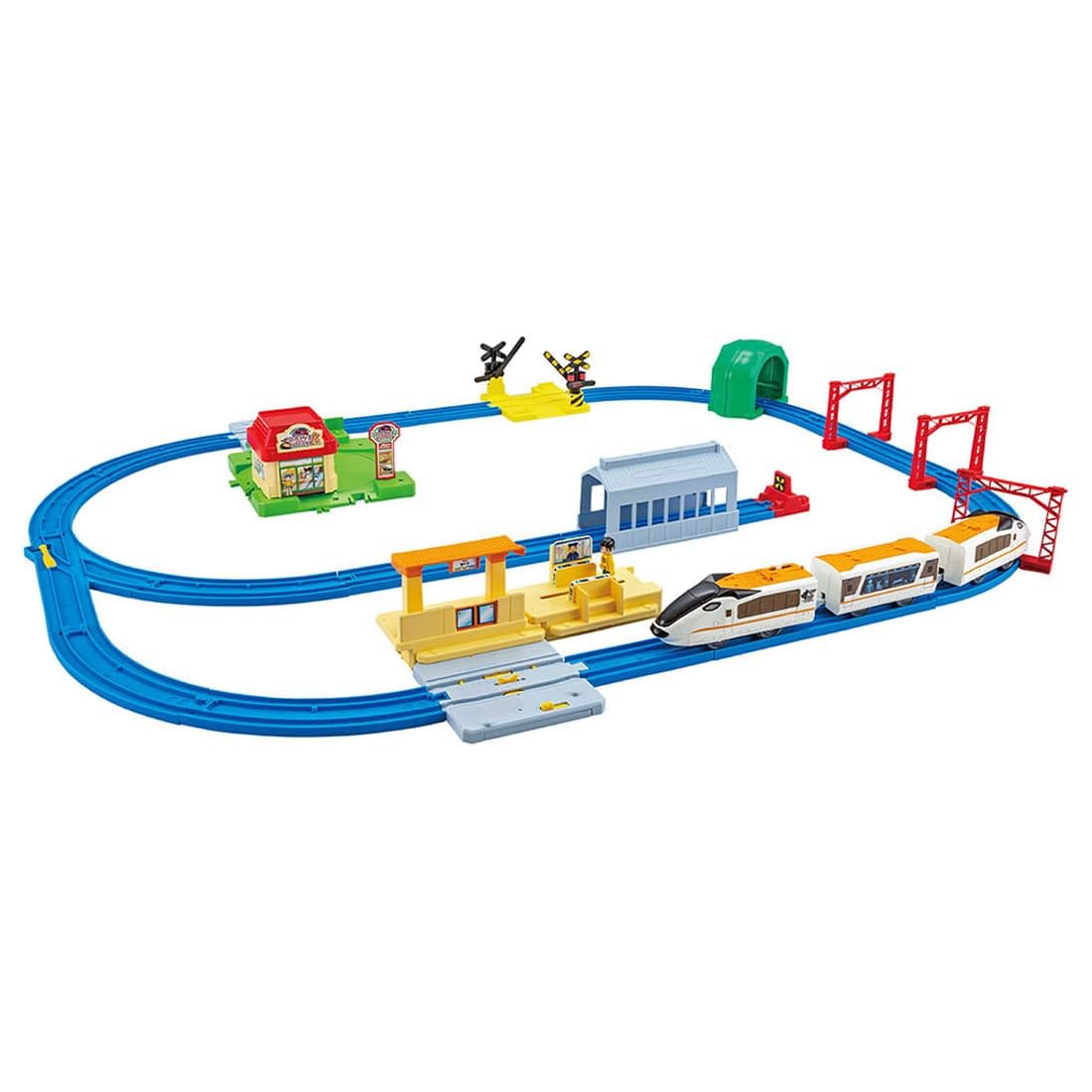 タカラトミー(TAKARA TOMY) プラレール 情景いっぱい!トミカと遊べる!アクションタウンセット 電車 列車 おもちゃ 3歳以上