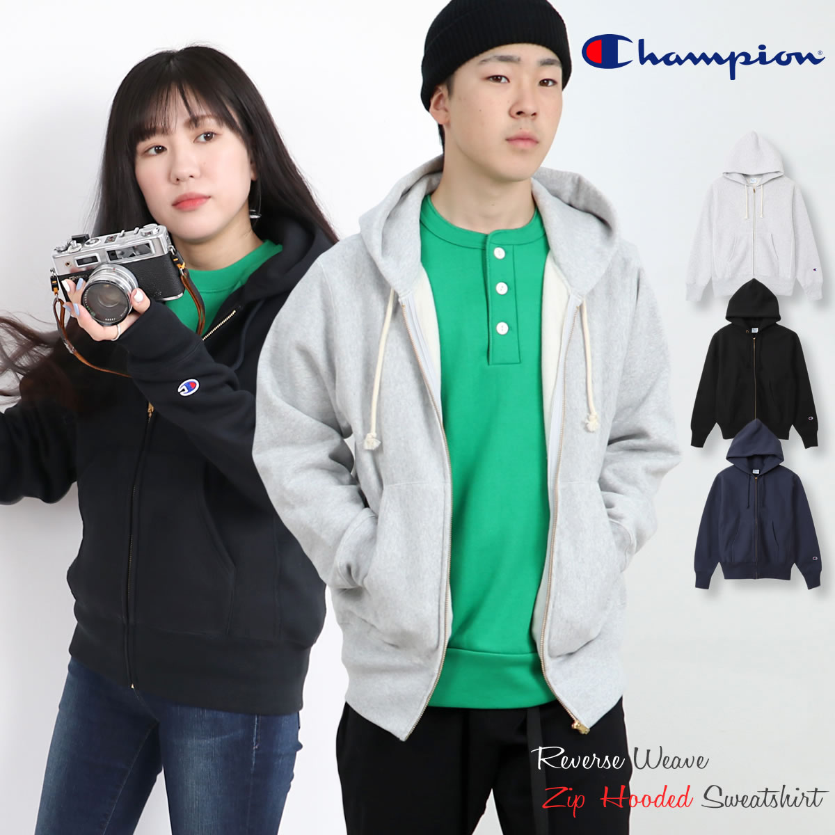 【10%OFF クーポン配布中】ジップパーカー チャンピオン リバースウィーブ Champion ジップフーデッドスウェットシャツ ( C3-Y134 ) フードパーカーREVERSE WEAVE トレーナー スポーツウェア メンズ レディース コットン アメカジ おしゃれ アーベン_cha_mts｜ジーンズ＆カジュアル -アーベン-