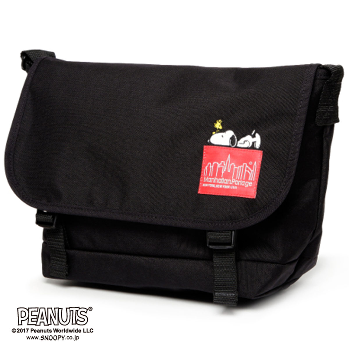 楽天市場 クーポン ポイント10倍 ポーチ付き マンハッタンポーテージ スヌーピー Manhattan Portage Peanuts メッセンジャーバッグ Mp1606jrsnpy17 ウッドストック ブラック 斜め掛けバッグ メンズ レディース限定 Mサイズ W42 H25 D17cm Z0 アーベン 母の日 花