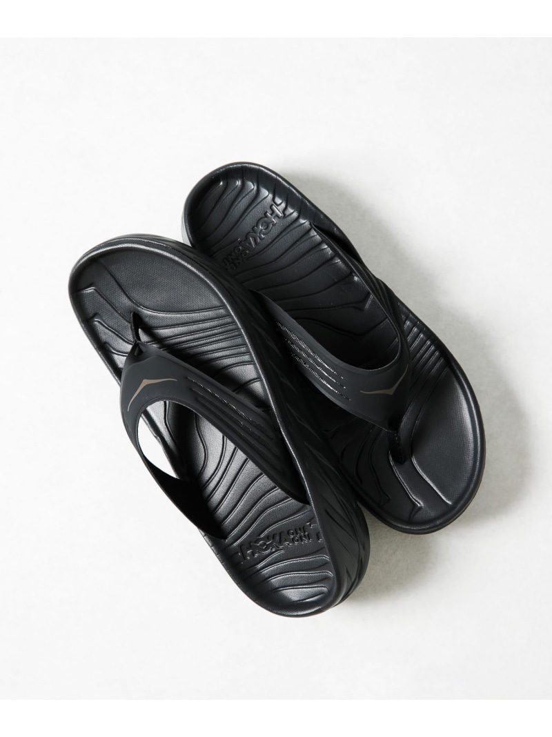 HOKA ONE ONE ORA Recovery Flip URBAN RESEARCH BUYERS SELECT ユーアールビーエス シューズ・靴 サンダル 黒いこと【貨物輸送無料】[ Fashion] メンズ靴-その他