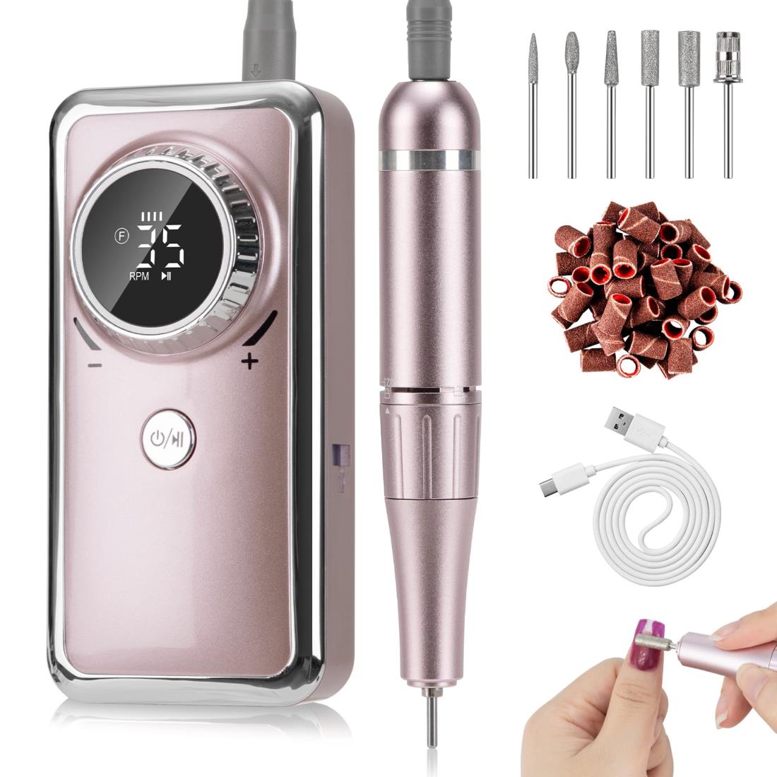 楽天市場】L'UGX電動ネイルマシン30000RPMプロネイルドリル研磨爪磨き