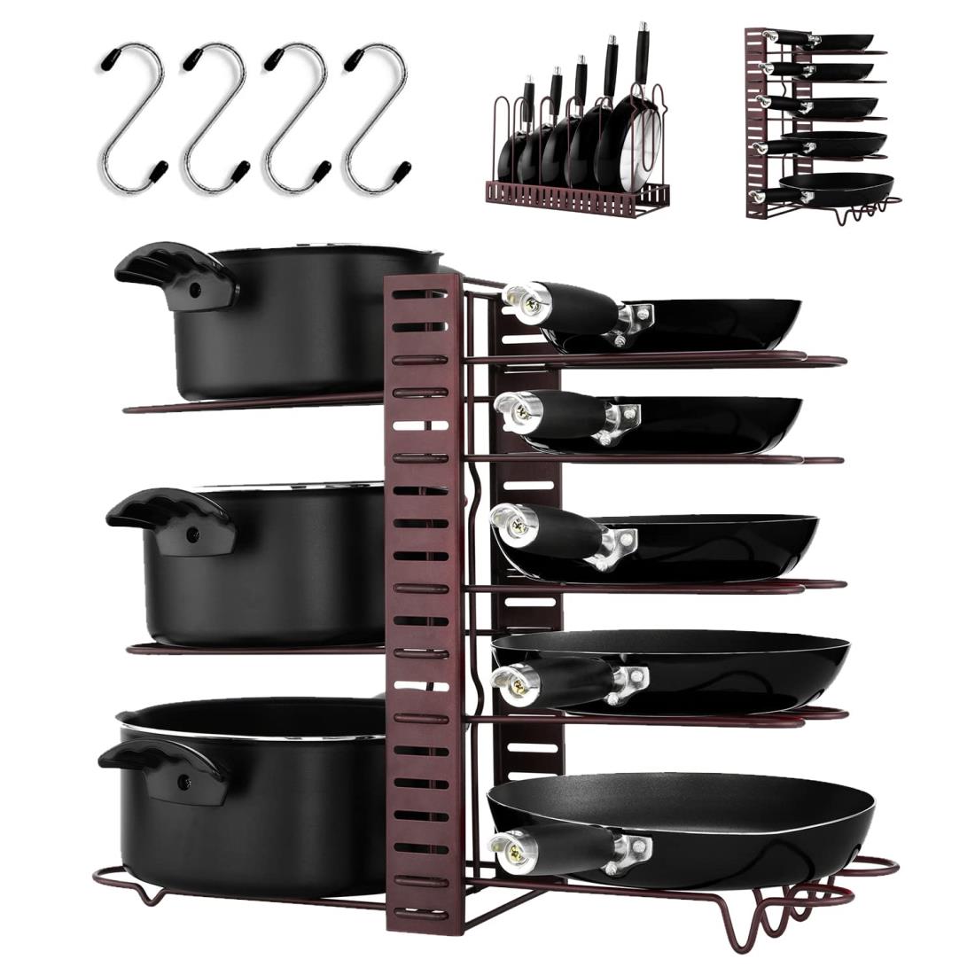 楽天市場】【送料無料】HASONA フライパンスタンド (8仕切り