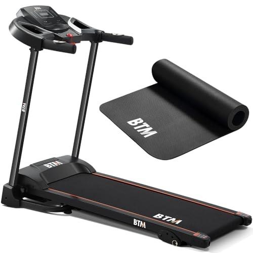 【楽天市場】【マラソンエントリーでポイント10倍】BTM 電動ルームランナー 時速1~12km 改良型 マット付き ランニングマシーン