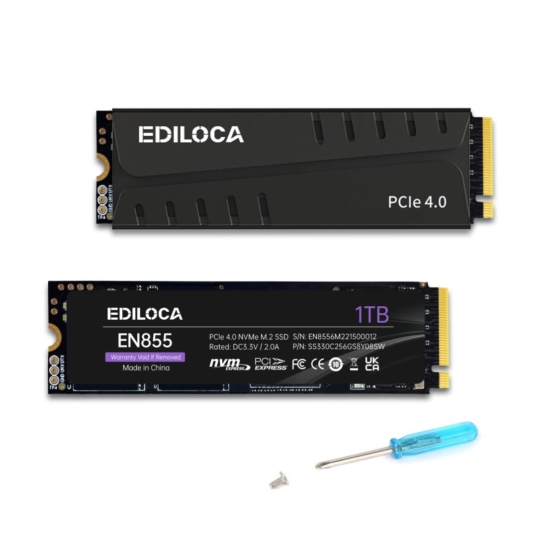 Amazon | Ediloca EN760 SSD ヒートシンク付き 1TB PCIe Gen4x4