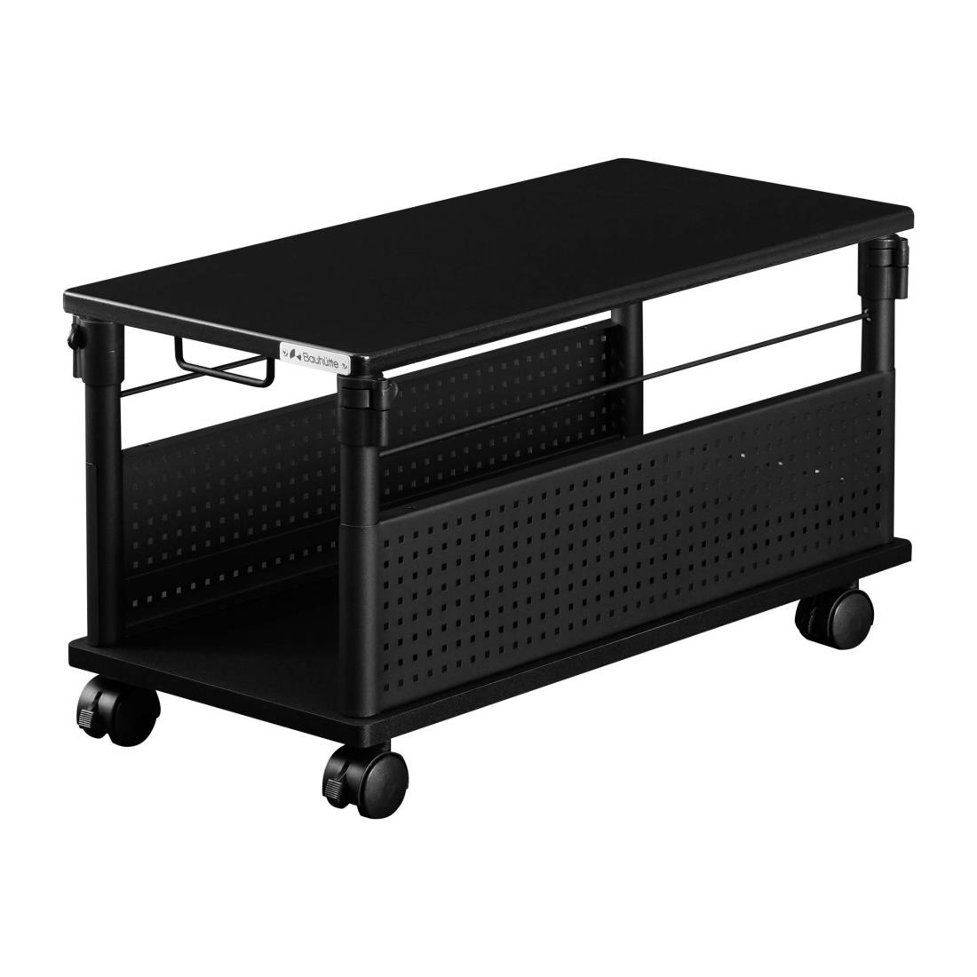 Bauhutte 昇降式 パソコンラック BHD-670H-BK 高さ57~78 Amazon.co.jp: Bauhutte ( バウヒュッテ ) 昇降式 PCワゴン