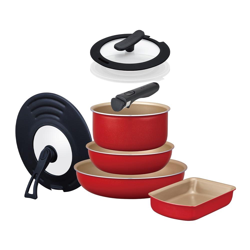 楽天市場】エバークック フライパンセット 6点セット 着脱式 ガス火 楽天市場】エバークック フライパンセット 6点セット 着脱式 ガス火