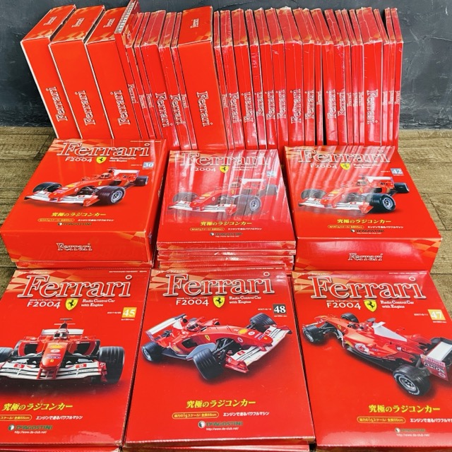 ★お買い物マラソン期間中限定!!　27日2時まで ポイント10倍★デアゴスティーニ フェラーリラジコンカー F2004 ほぼ未開封 Ferrari 1-48 抜け有 43点セット レーシングカー 未使用 DeAGOSTINI / 512326