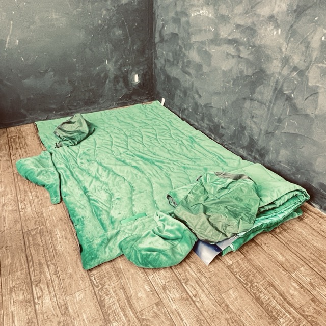 ウェザープルーフ ヴィンテージ フード付き アウトドア ブランケット グリーン 【中古】 137x 182cm ART.1796240 / 512141
