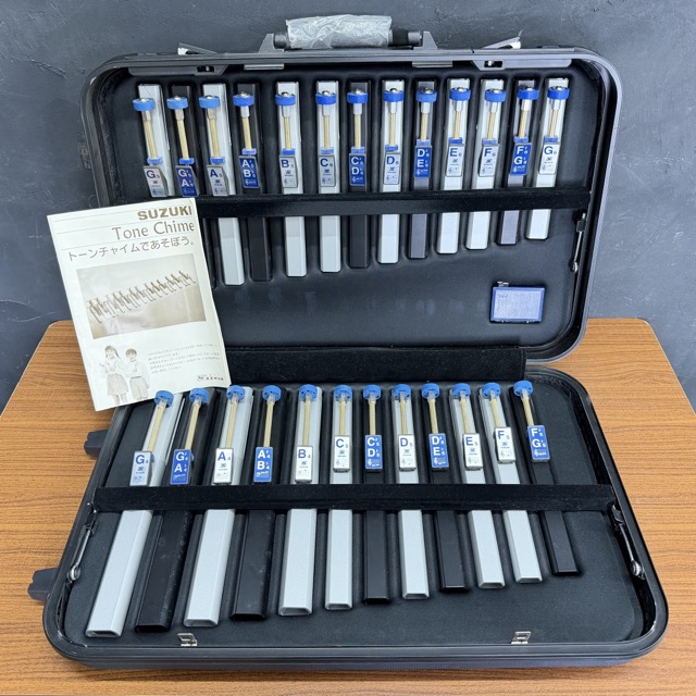 【楽天市場】トーンチャイム 25音 【中古】SUZUKI スズキ楽器 HB-25 打楽器 ハンドベル ハードケース付き / 514943
