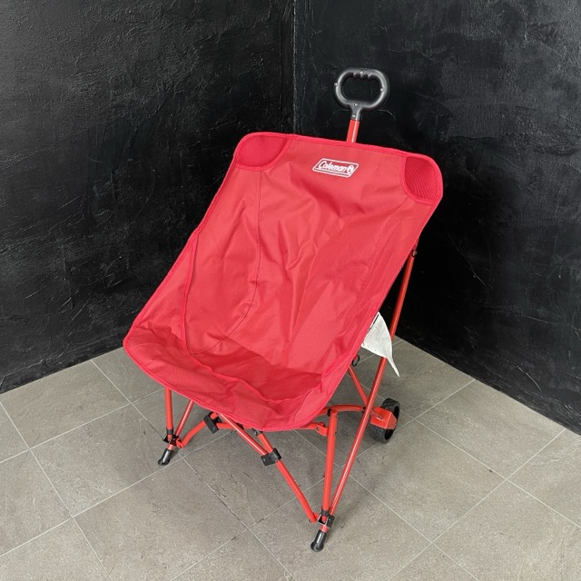 展示品 コールマン ワンマイルチェア 【中古】coleman 2220524 タイヤ付きチェア 荷物運び用キャリーにもなる キャンプ アウトドア/70450