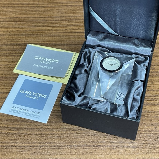 楽天市場】ナルミ 置時計 クロック(S)ダイヤモンド GW グラスワークス