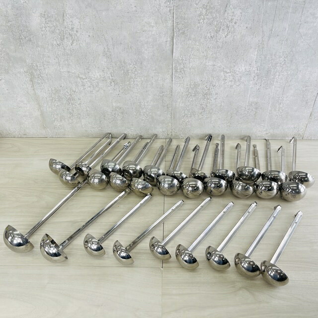 ★お買い物マラソン期間中限定 ポイント10倍★ステンレス製 レードル30本セット YUKIWA ユキワ 80cc 7本 120cc 21本 150cc 1本 180cc 1本合わせて30本 厨房 店舗 調理器具 マルタマ/61367|urica店