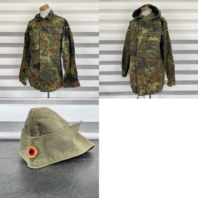 ドイツ軍 衣類 3点セット メンズ 【中古】長袖シャツ フード付ジャケット 帽子 KOHLERGMBH等 8415-12-322-4219 8415-12-322-4219/514970