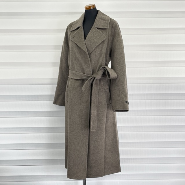 ★お買い物マラソン期間中限定　ポイント10倍★新品タグ付き Visit In NEWYORK ウールカシミヤブレンド ロングコート デイリールック レディース Sサイズ ブラウン 1912095 /516096在★3