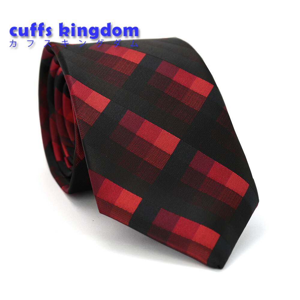 楽天市場】レッド チェッカー柄 カジュアル ネクタイ 市松柄 メンズ