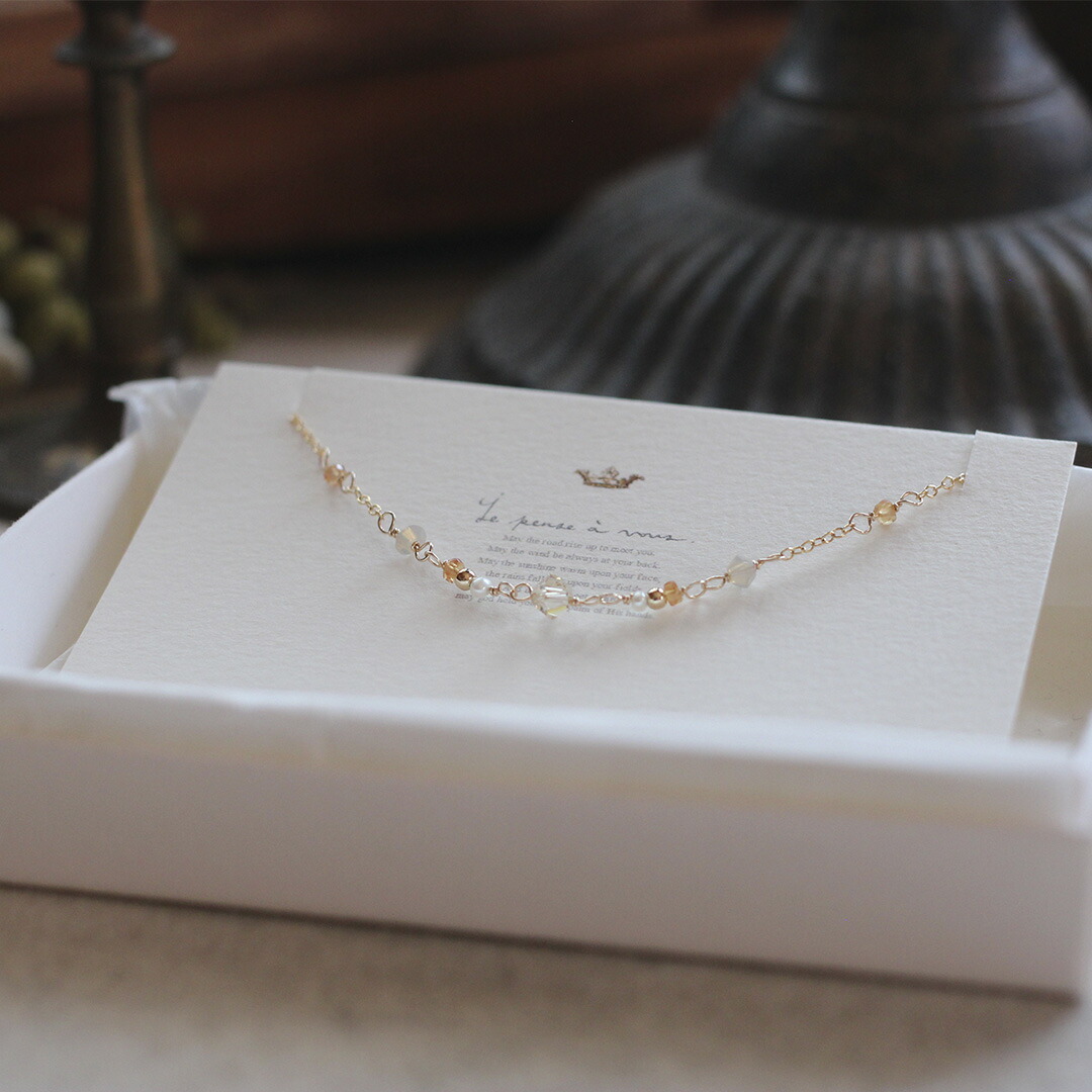 楽天市場】Candycharm 14KGF天然石2連ブレスレットクンツァイト : Urim