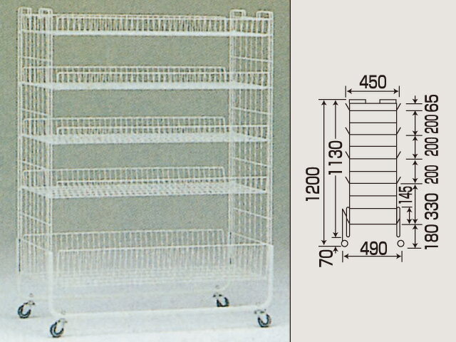 業務用 ネットラック 什器 陳列台 店舗 ｜ライトスタンド 900×490×1200