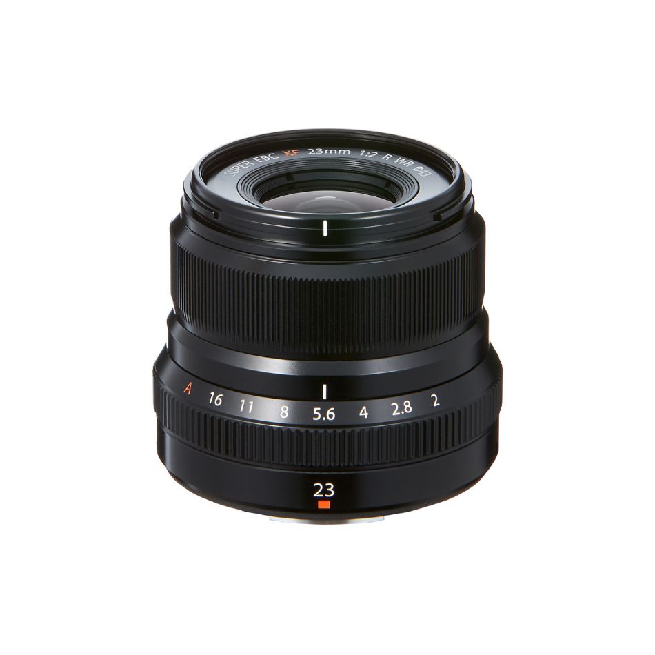 【新品】FUJIFILM 富士フイルム 銀鏡レスカメラ用広角単興味の中心水晶体 Xマウント相応う フジノン水晶体 XF23mmF2 R WR 黒いこと