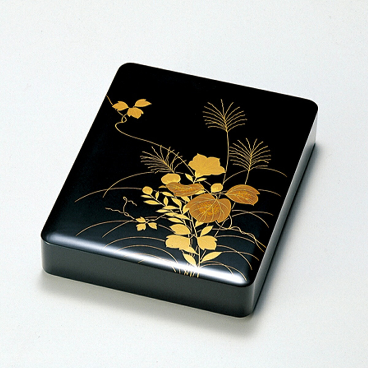 秋草 硯箱(黒)宮内庁御用達 日本製 来客 うるし 艶 上品 器 漆器 手塗 高級 おすすめ 木 木製 箱 ボックス 就職祝い 昇進祝い 合格祝い ギフト 硯箱 磨き蒔絵