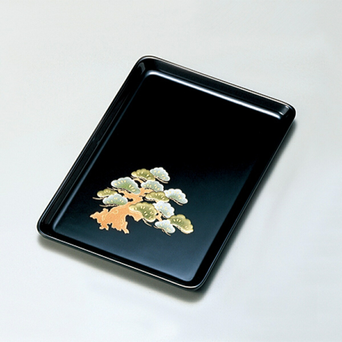 観世松 9.0祝儀盆（黒） 宮内庁御用達 祝儀盆 日本製 来客 艶 上品 器 漆器 高級 おすすめ 名刺盆 香典盆 結納盆 祝儀盆 万寿盆 結納 金封 袱紗 転職 長寿祝い 初盆 お盆 木 木製 漆塗り うるし 手塗 13,090円