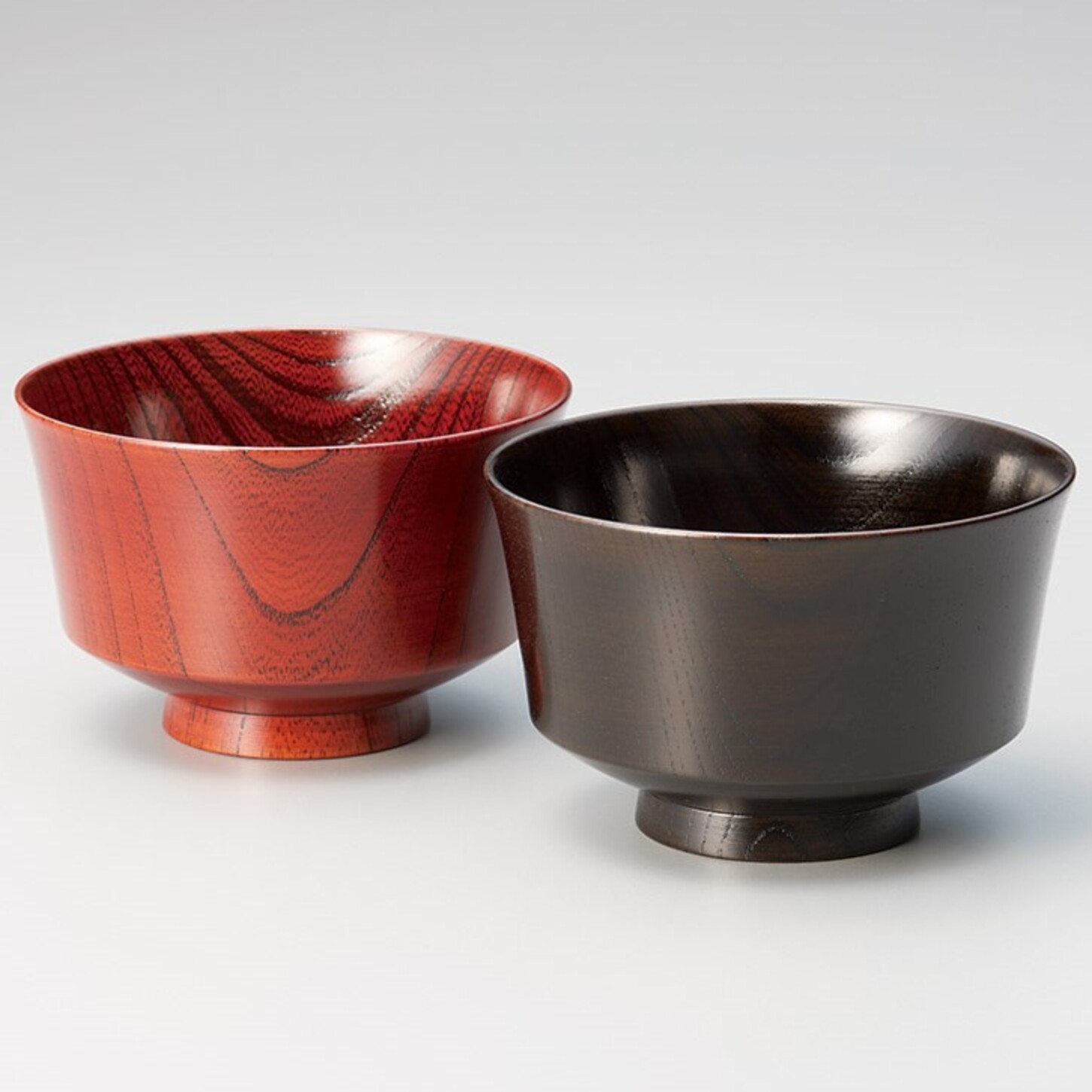 汁椀 木製 蒔絵 手描き 溜塗 赤 漆器 お椀 ２個 汁椀 木製 蒔絵 手描き 溜塗 赤 漆器 お椀 2個 溜 木目汁椀 赤べこ