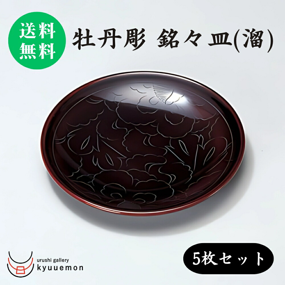 楽天市場】銘々皿（古代根来） 5枚セット宮内庁御用達 銘々皿