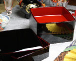 重箱三段溜塗り六寸五分【送料無料】　 【木曽の漆器よし彦】【楽ギフ_のし】【楽ギフ_のし宛書】