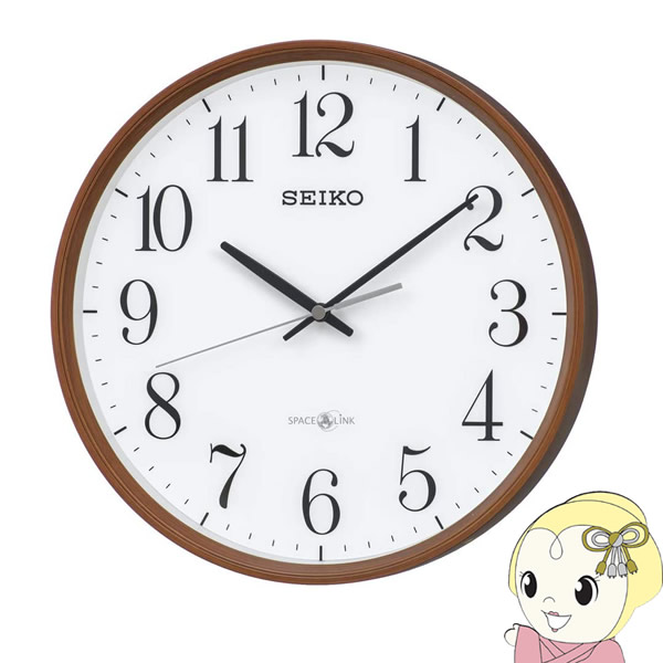 セイコー SEIKO 衛星電波（スペースリンク）掛け時計 濃茶木目模様塗装 スイープセコンド GP220B【/srm】｜ウルトラぎおん店