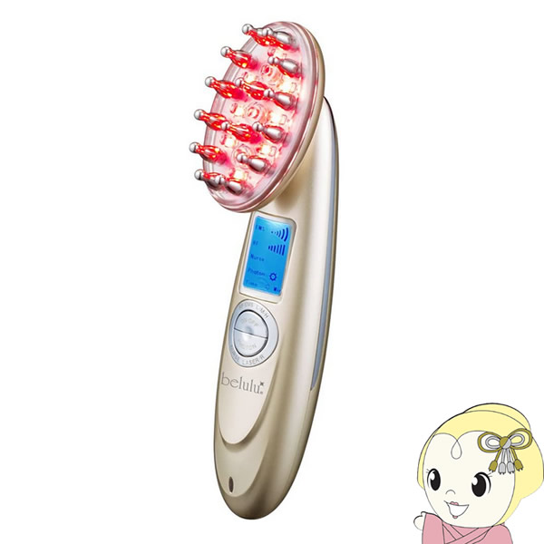 ビューティフルエンジェル 美ルル belulu スカルプケア ブリリアントヘアー グロスゴールド KRD1046-GD【KK9N0D18P】 家電-電動頭皮ブラシ