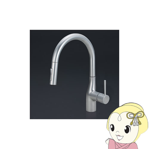 【直送】 KVK シングルシャワー付混合栓 吐水口回転規制110°・80°対応 パールシルバーめっき KM6061VECP【KK9N0D18P】