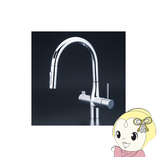 【4/15は期間限定ｸｰﾎﾟﾝ発行】[予約]【直送】 KVK ビルトイン浄水器用シングルシャワー付混合栓（センサー）ACタイプ KM6091SCEC【KK9N0D18P】
