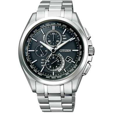 【在庫あり】シチズン CITIZEN 腕時計 メンズ ソーラー 電波 シチズン アテッサ ATTESA 男性用 エコ・ドライブ 電波時計 ブラック クロノグラフ AT8040-57E【/srm】|ウルトラぎおん店