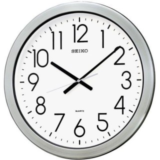セイコー SEIKO 掛時計 防湿 防塵 金属枠 ステンレス ヘアライン仕上げ スイープセコンド KH407S【/srm】