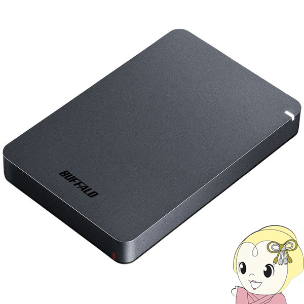 BUFFALO バッファロー USB 3.1 Gen 1 対応 外付け ポータブル ハードディスク 2TB ブラック HD-PGF2.0U3-BBKA  【お気にいる】