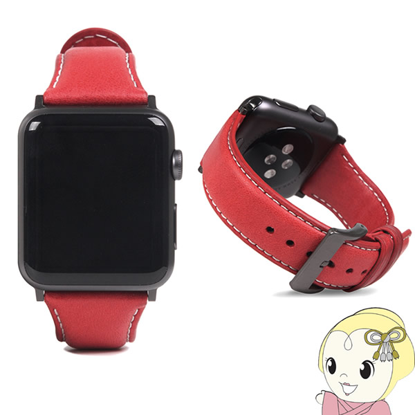 Apple Watch 38/40粍 用 周波数帯域 Minerva Box Leather 赤いこと SD18395AW【KK9N0D18P】 スマートフォン・タブレット-スマートウォッチアクセサリー