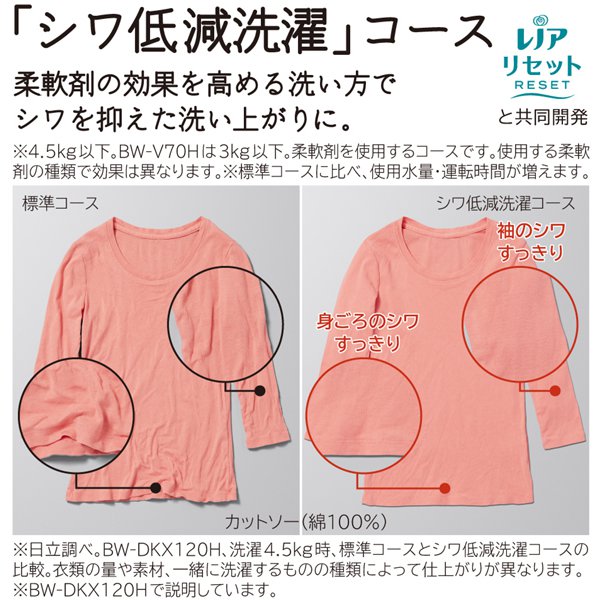 おトク 予約 日立 HITACHI 全自動洗濯機 ビートウォッシュ 7kg ホワイト BW-V70H-W fucoa.cl