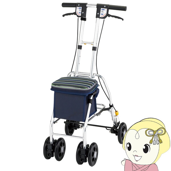 【メーカー直送】マキテック シルバーカー レジェ ストライプネイビー SX-4SN【KK9N0D18P】
