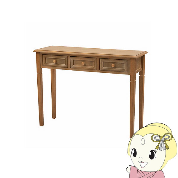 【4/18限定 ﾀﾞｲﾔﾓﾝﾄﾞ会員ならｴﾝﾄﾘｰで当店全品最大P8倍】コンソールテーブル コンソール 玄関 スリム 幅100 おしゃれ 木製 机 電話台 収納 引き出し アンティーク　ブラウン　東谷【/srm】