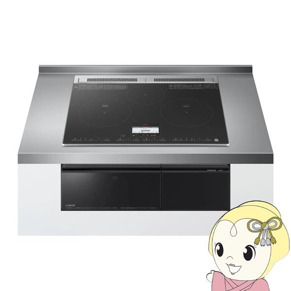 [予約]ビルトインIHクッキングヒーター 日立 幅60cm 鉄・ステンレス対応 ブラック HT-N8KTF-K【/srm】｜ウルトラぎおん店