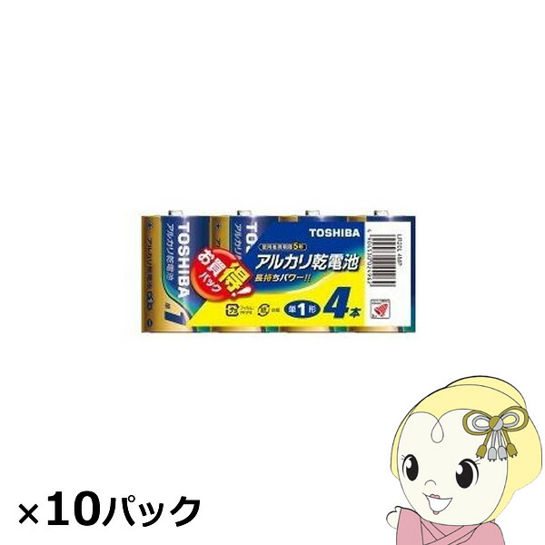 東芝 アルカリ乾電池 単1 40本入 (4本×10パック)【/srm】