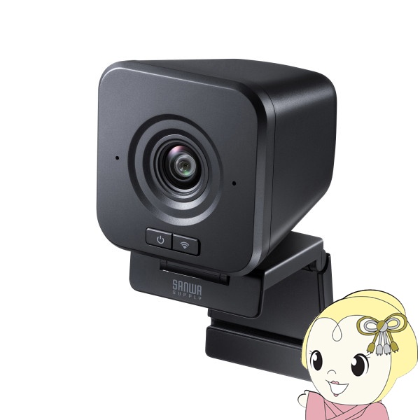 ワイヤレス広角WEBカメラ サンワサプライ CMS-V69BK【/srm】