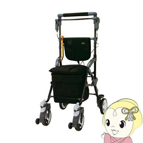 シルバーカー マキテック スルーンボックスSP ブラック 押し車 ショッピングカート 買い物 介護 高齢者 歩行補助 段差 乗り越え CB-15BK【/srm】