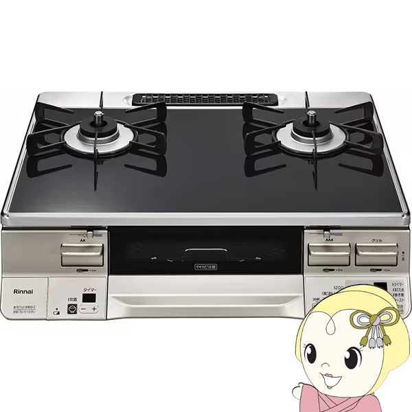 [予約]ガステーブル リンナイ Rinnai LAKUCIE（ラクシエ）シリーズ RTE65VACBA-GR プロパンガス用 右強火力 両面水無し 幅60cm【/srm】｜ウルトラぎおん店
