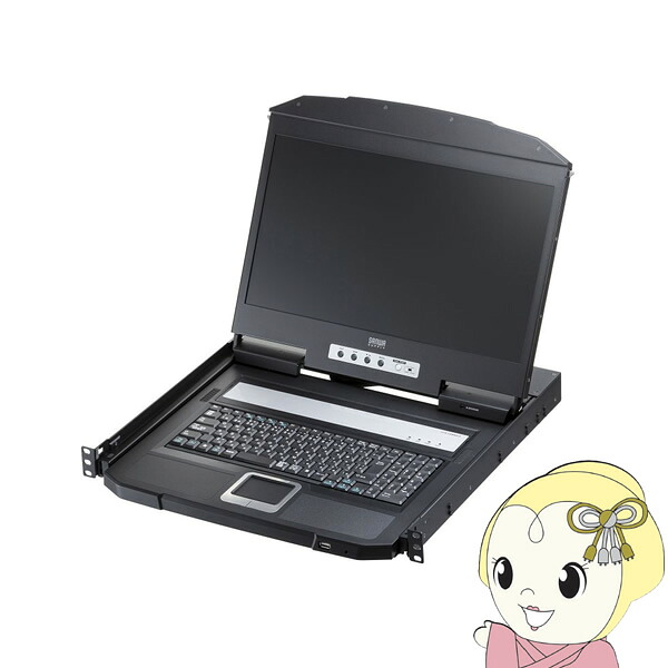 【メーカー直送】スライドLCDコンソールドロワー サンワサプライ USB/VGA対応 SW-KVMVDR【/srm】